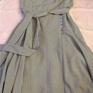 Striped Black and White Women's Dress